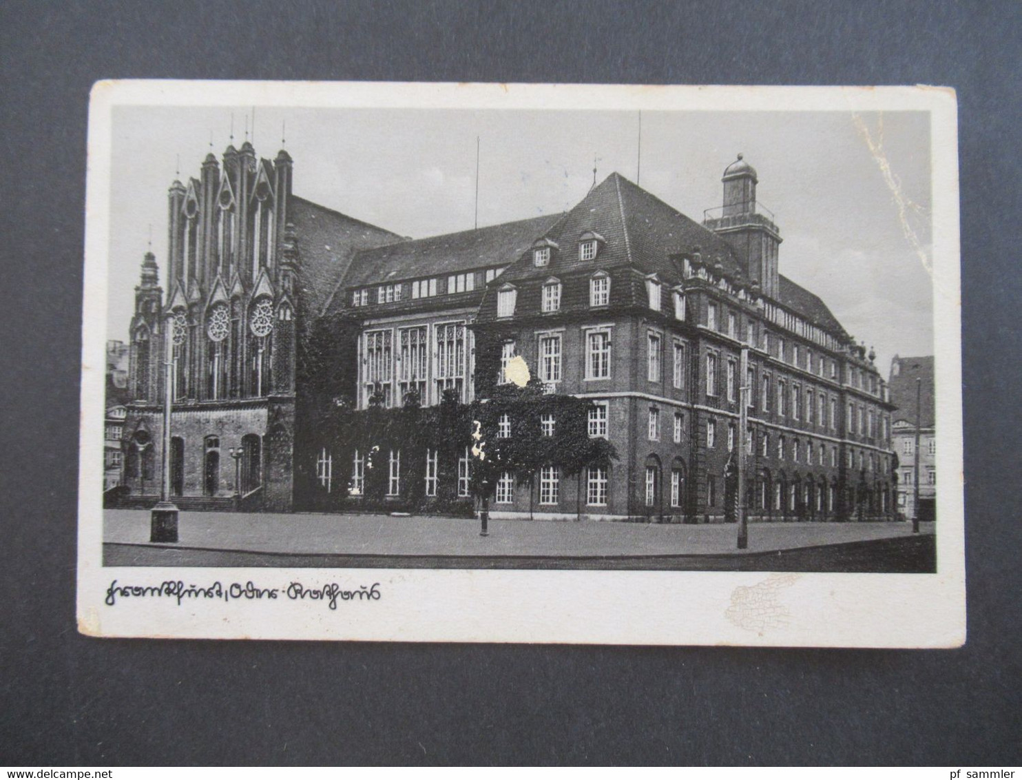 Feldpost 2.WK 3.Reich 1942 PK Frankfurt Oder Werbestempel Vergiss Nicht Strasse... An Die FP Nr. 41748 A - Storia Postale