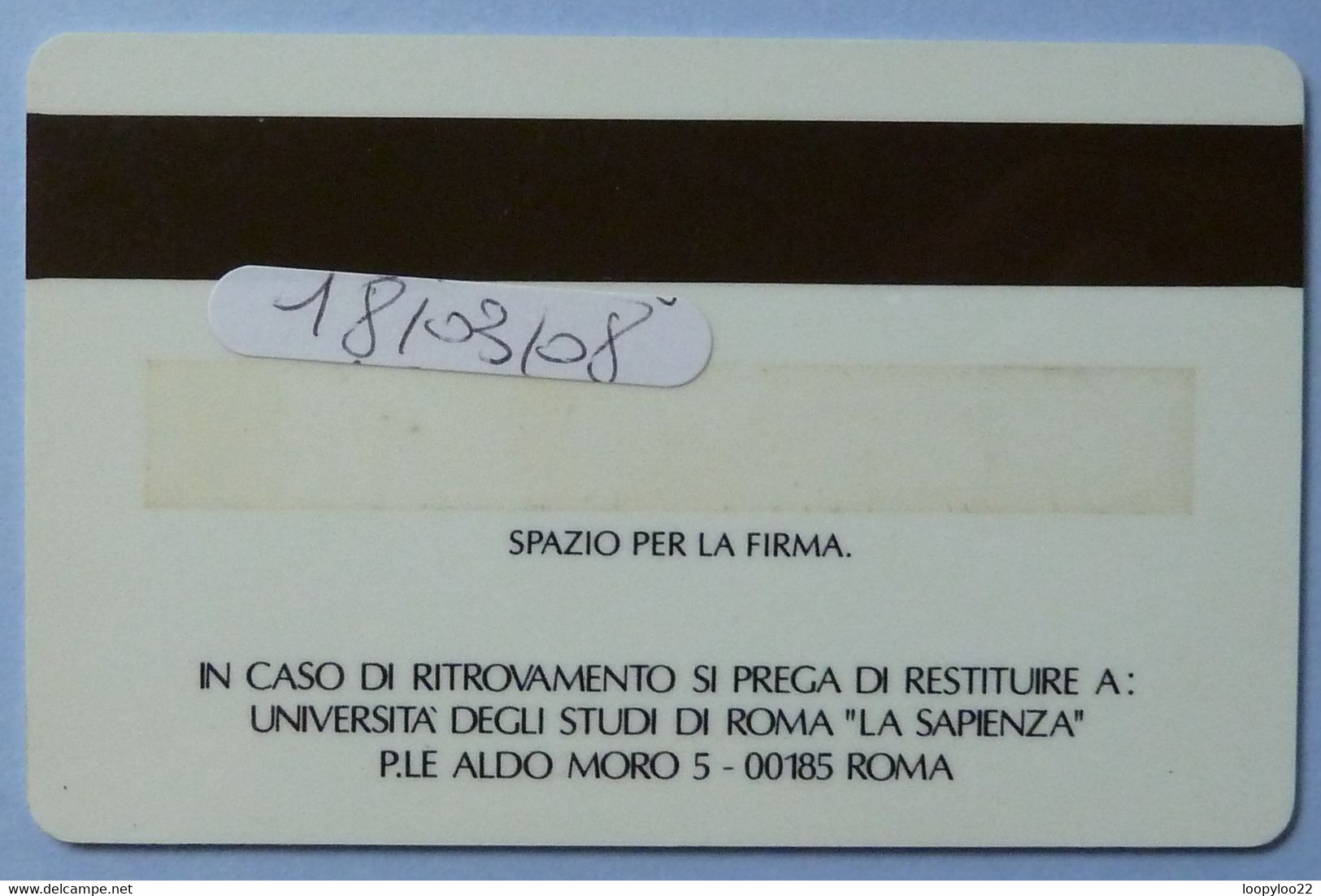 ITALY - Bull - Smartcard - La Sapienza - Universita Degli Studi Di Roma - Rome University - Used - Rare - Altri & Non Classificati