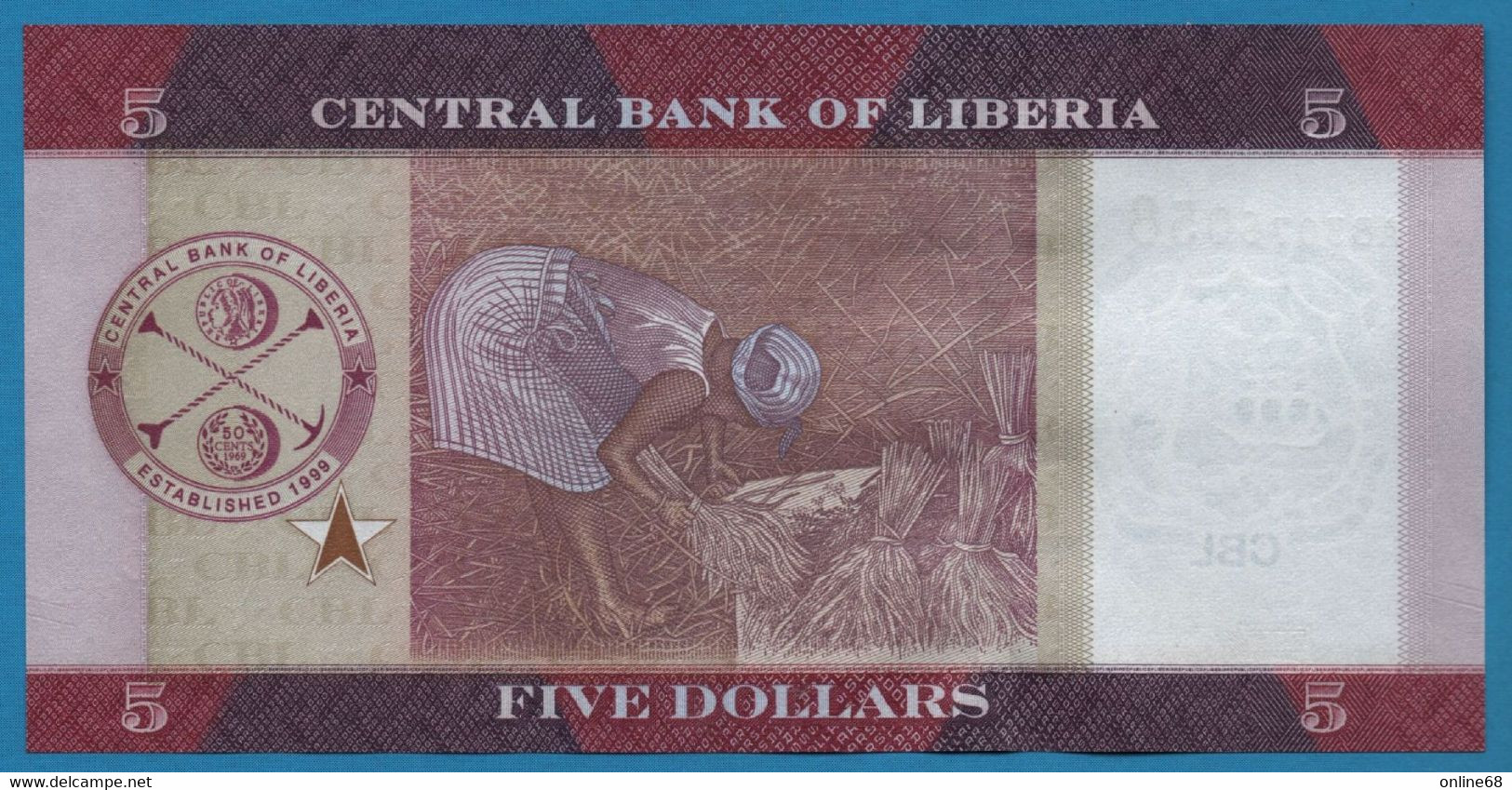 LIBERIA 5 DOLLARS 2016 # AB3076058 P# 31a President Edward James Roye - Liberia