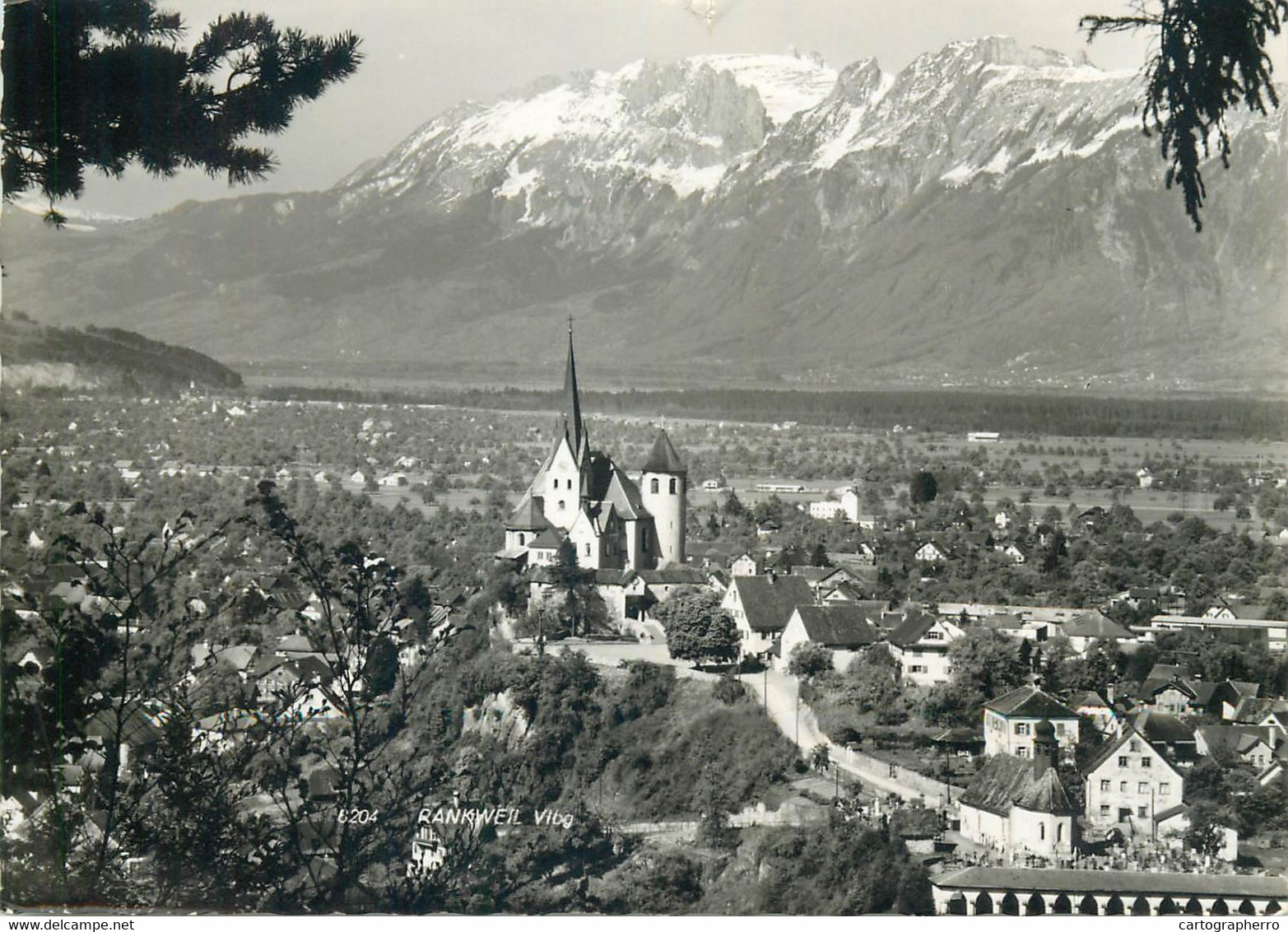 Austria Postcard Rankweil Voralberg Village Scene Church 1961 - Rankweil