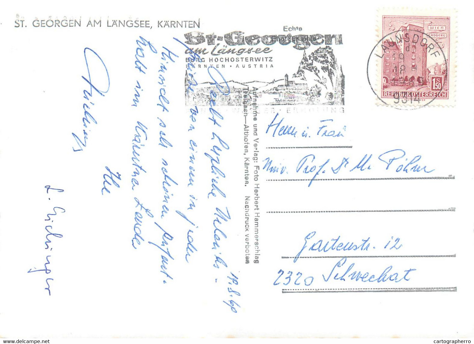Austria Postcard St. Georgen Am Langsee Karnten 1969 - Rankweil