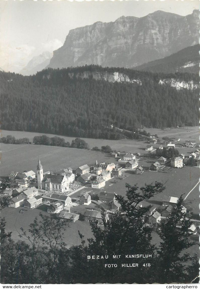 Austria Postcard Bezau Mit Kanisfluh  Aerial View - Rankweil