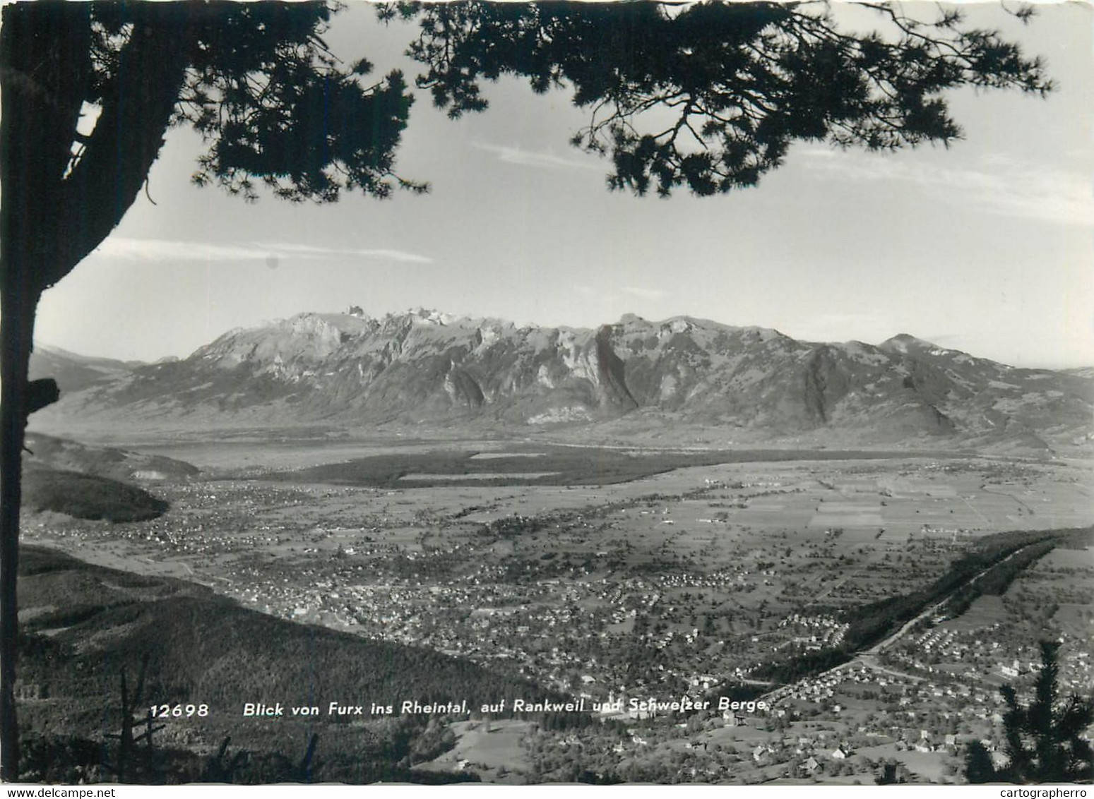 Austria Postcard Blick Von Furx Ins Rheintal Rankweil Und Sehweizer Berge - Rankweil