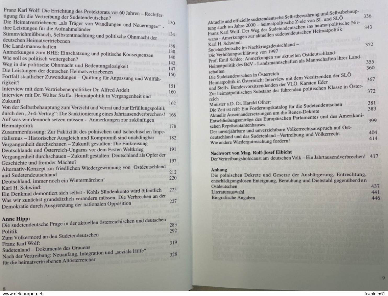 Der Vertreibungs-Holocaust : Politik Zur Wiedergutmachung Eines Jahrtausendverbrechens. - 4. Neuzeit (1789-1914)