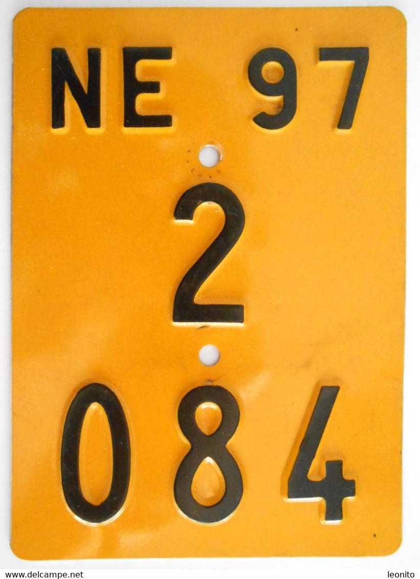 Velonummer Mofanummer Neuenburg NE 97 - Kennzeichen & Nummernschilder