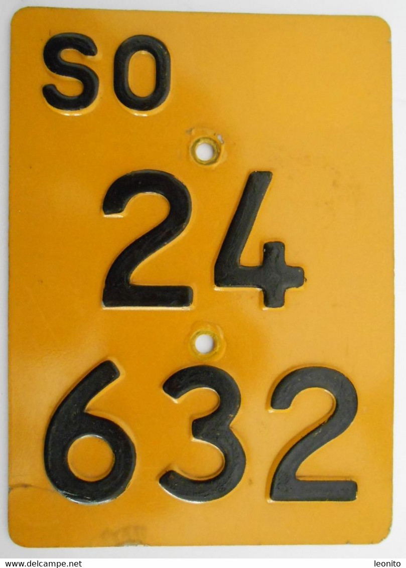Velonummer Mofanummer Solothurn SO 24632 Ohne Vignette - Number Plates