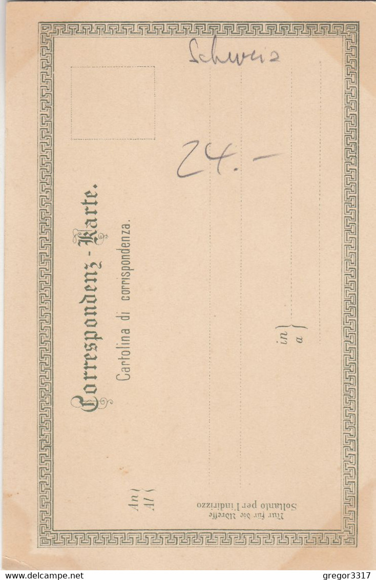 C356) ZENO DIEMER - Cascata Varone - Tolle Sehr Alte Litho 1901 - Diemer, Zeno