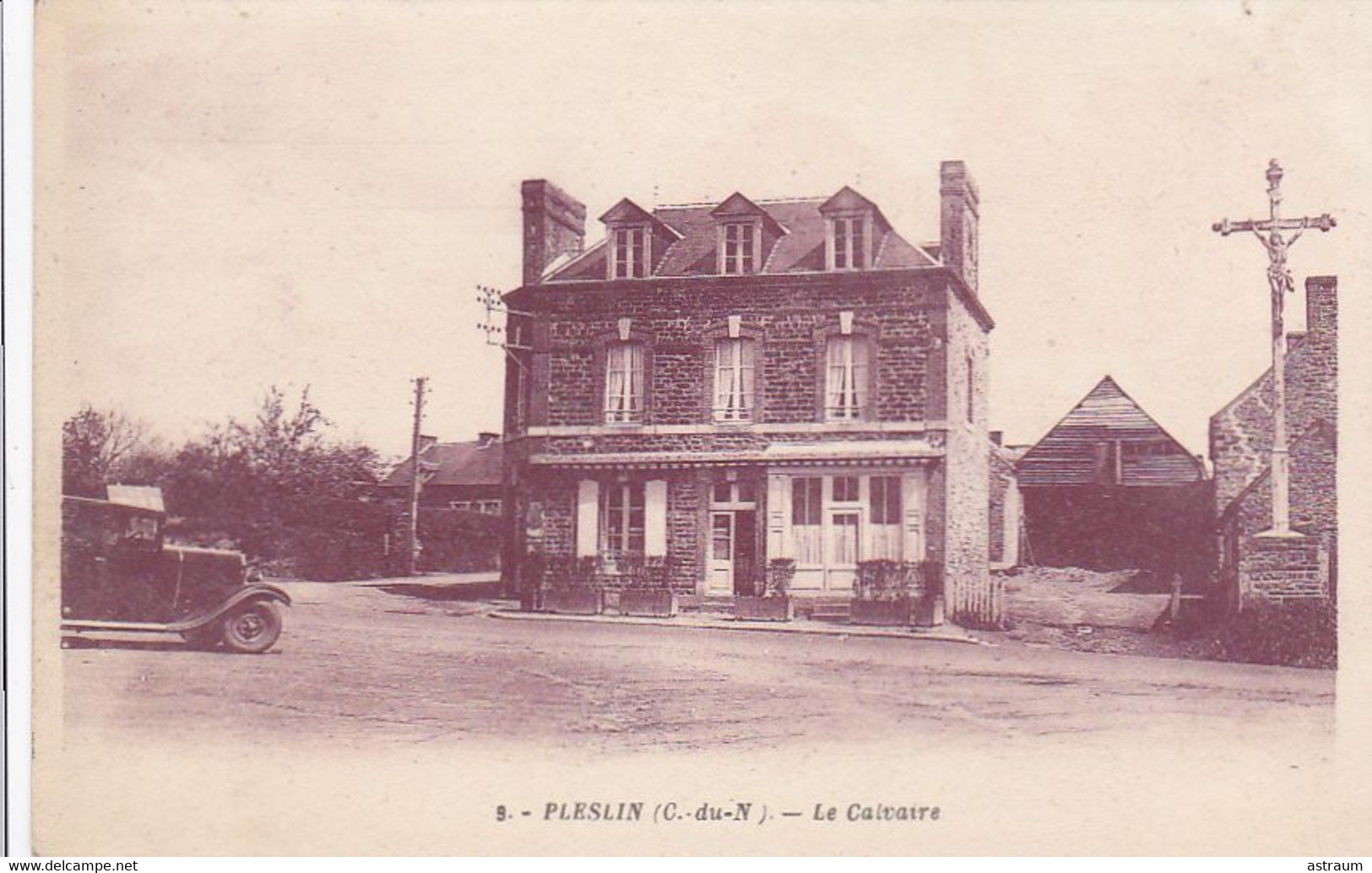 Cpa -22- Pleslin - Le Calvaire -edi Artaud N°9 - Plouaret