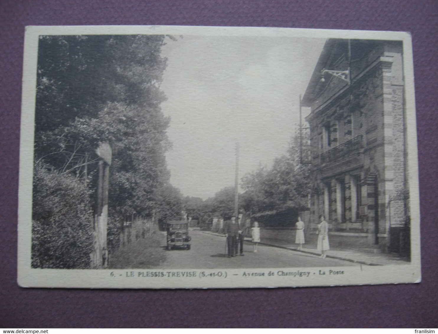 CPA 94 LE PLESSIS TREVISE Avenue De Champigny La Poste ANIMEE 1947 - Le Plessis Trevise