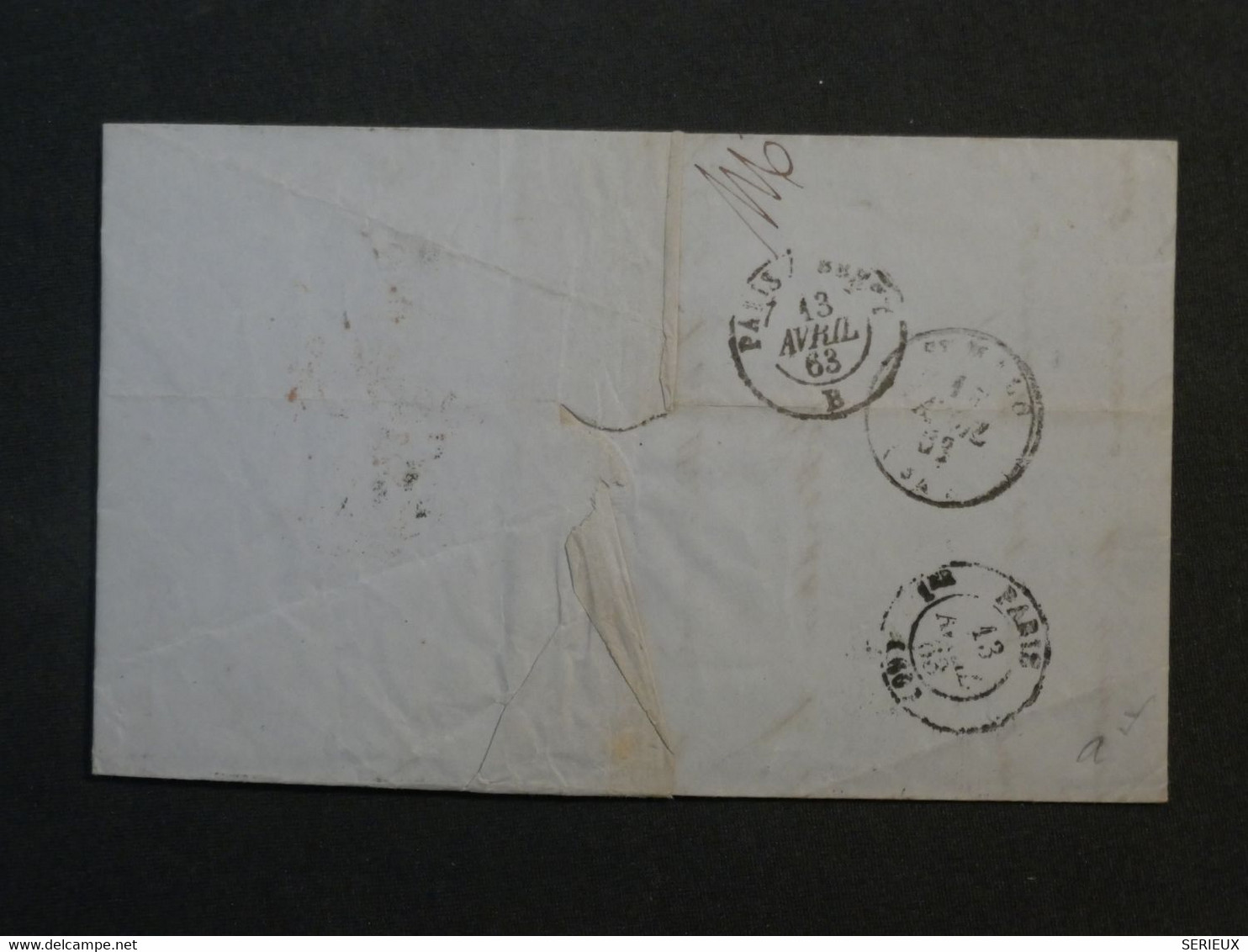 V 30  PAYS BAS BELLE LETTRE 1868 ROTTERDAM  A  ST MALO FRANCE   +CACHET ROUGE +++AFFRANCH. INTERESSANT ++ - Postal History