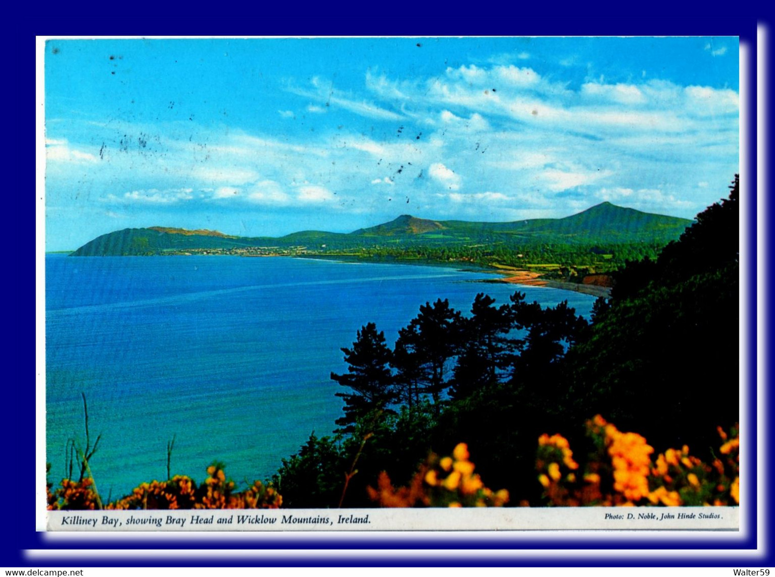1983 Ireland Eire Postcard Killiney Hill Posted Dun Laoghaire To Scotland 2scans - Lettres & Documents