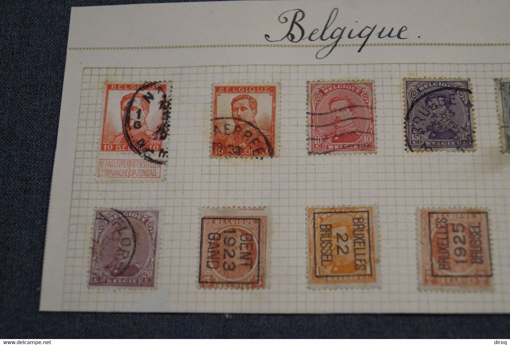 Superbe Lot De 12 Timbres Avec Belles Oblitérations,de 1921 à 1925 - Usati