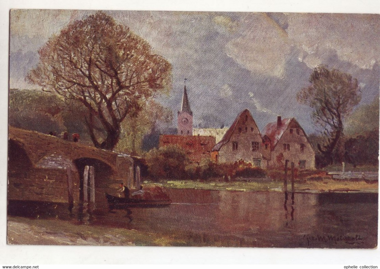 Carte à Thème - Illustration - Le Pont Du Village - G.M. Meinzold   - 2780 - Baumgarten, F.