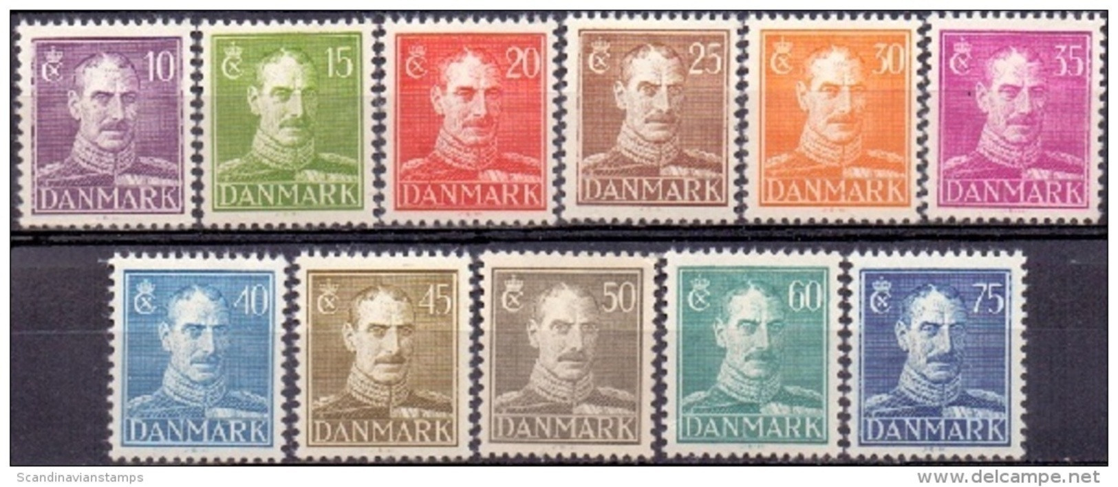DENEMARKEN 1942-47 Christian X PF-MNH - Unused Stamps