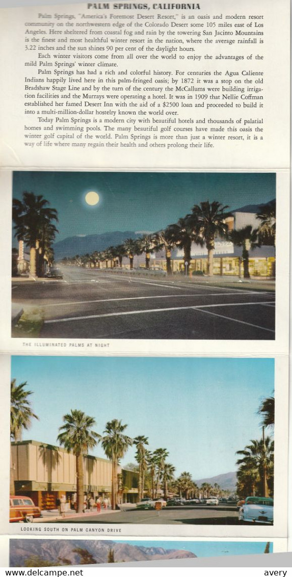 Souvenir Folder Of Greetings From Palm Springs, California - Palm Springs