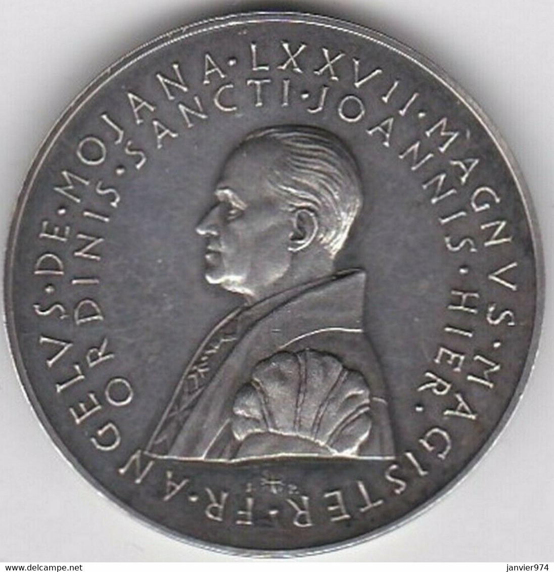 Médaille Argent Angelo De Mojana Di Cologna,  Grand Maître Ordre De Malte , 10 éme Anniversaire 1972 - Royaux/De Noblesse