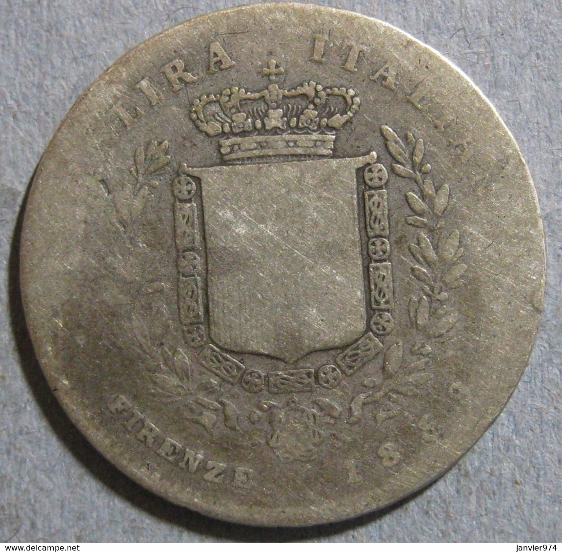 Re Eletto , 1 Lira 1859 Firenze , Vittorio Emanuele II , En Argent, Rare - Toscana