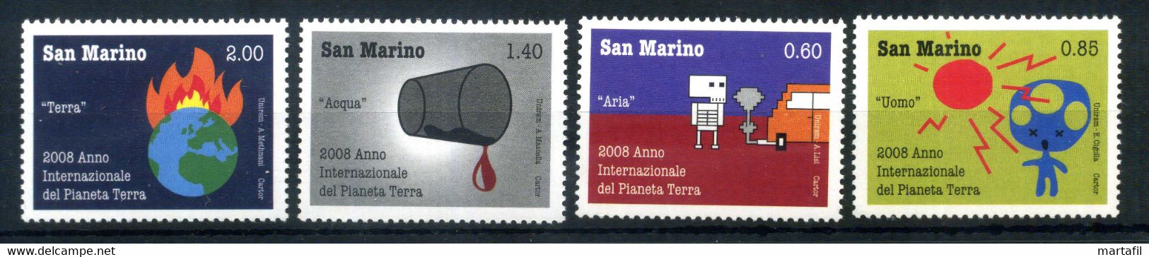 2008 SAN MARINO SET MNH ** 2174/2177 Anno Internazionale Del Pianeta Terra - Ungebraucht