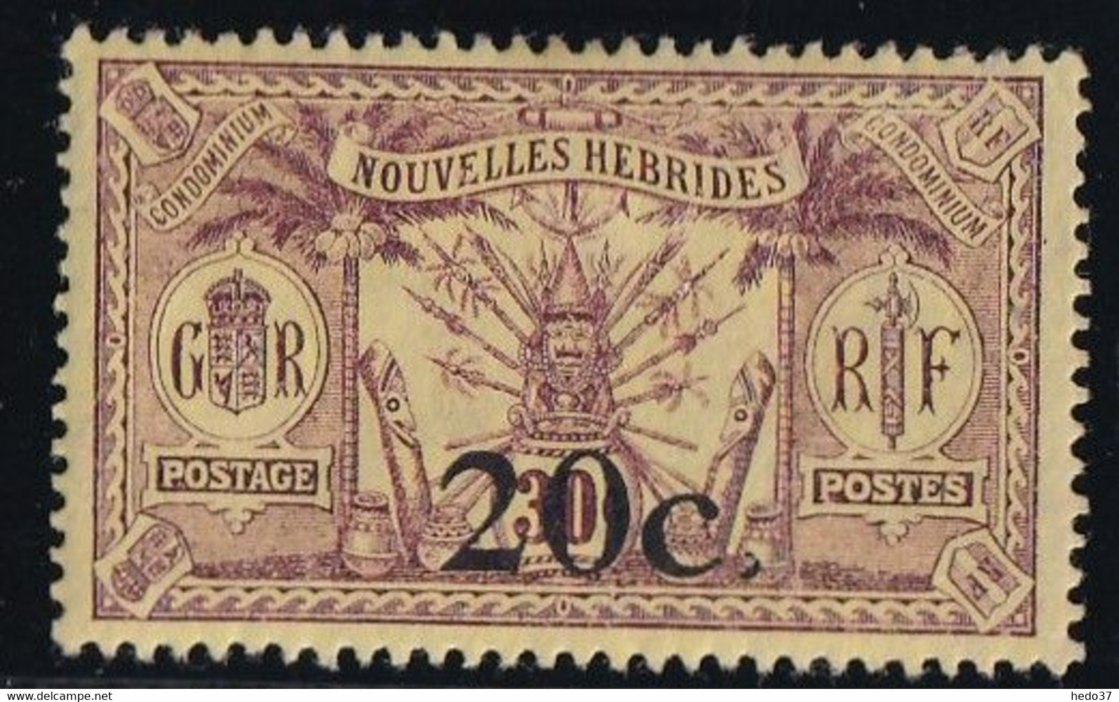 Nouvelles Hébrides N°62 - Neuf * Avec Charnière - TB - Neufs