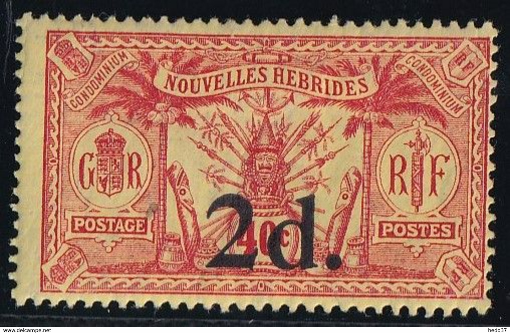 Nouvelles Hébrides N°68 - Neuf * Avec Charnière - TB - Nuevos