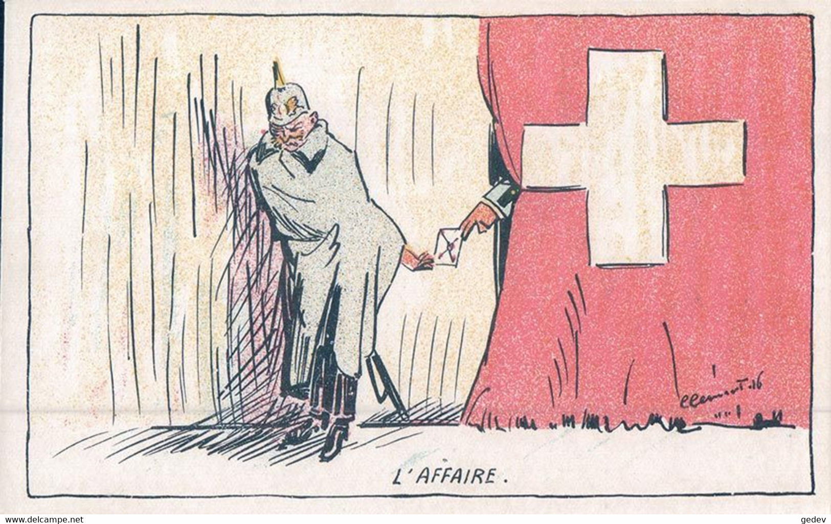 Clément Illustrateur, Politique Suisse, L'Affaire Des Colonels, Litho (66) - Events