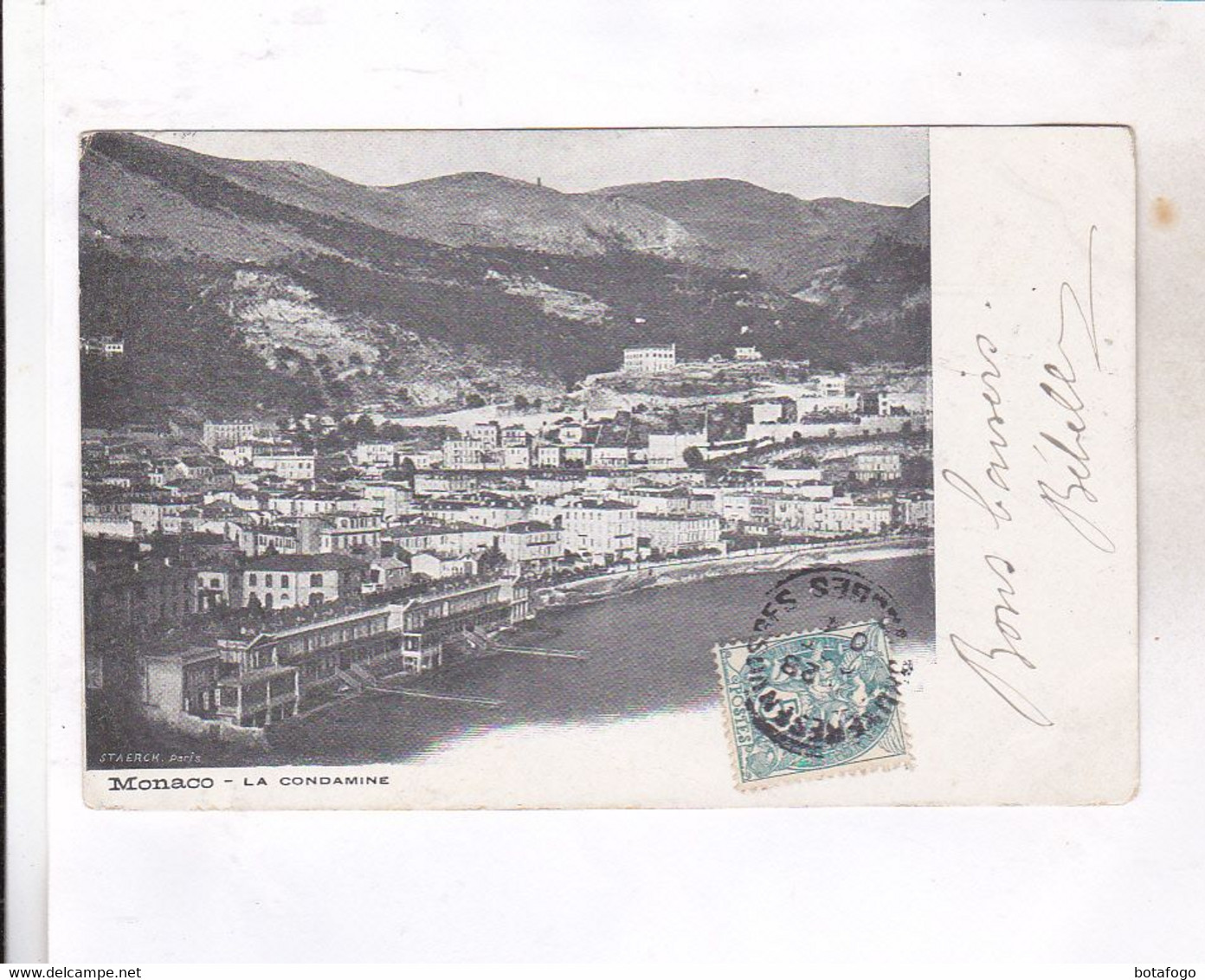 ,CPA ROCHER DE MONACO ,  LA CONDAMINE , En 1904,! - La Condamine