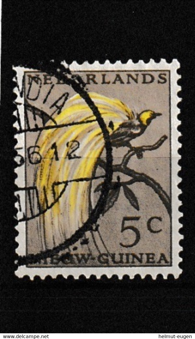 MiNr. 26 Niederländisch-Neuguinea 1954, 15. Jan./1958, 1. Sept. Freimarken: Paradiesvogel. RaTdr.; Gez. K 12:12.  S - Nouvelle Guinée Néerlandaise