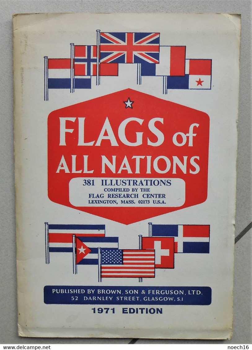 Livret Edition 1971, Flags Of All Nations, 381 Illustrations, Published By Brown, Son & Ferguson LTD, Glasgow - Non Classés