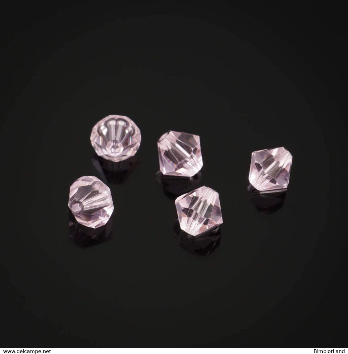 Lot 20 Perles Cristal Autrichien Swarovski Toupie Bicone Rosaline Diamètre 4 Mm Perle - Perlas