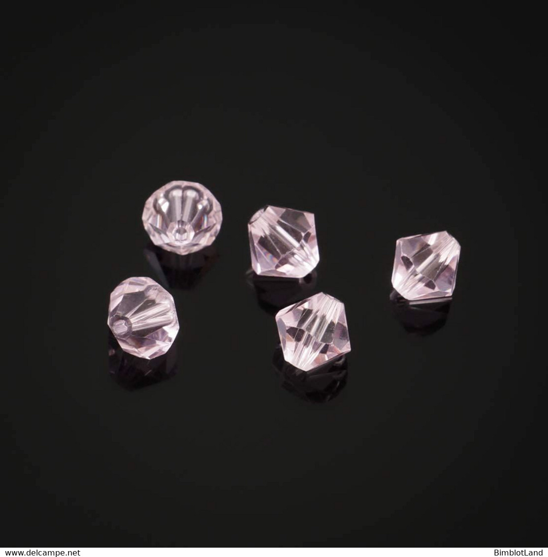 Lot 10 Perles Cristal Autrichien Swarovski Toupie Bicone Rosaline Diamètre 8 Mm Perle - Pearls