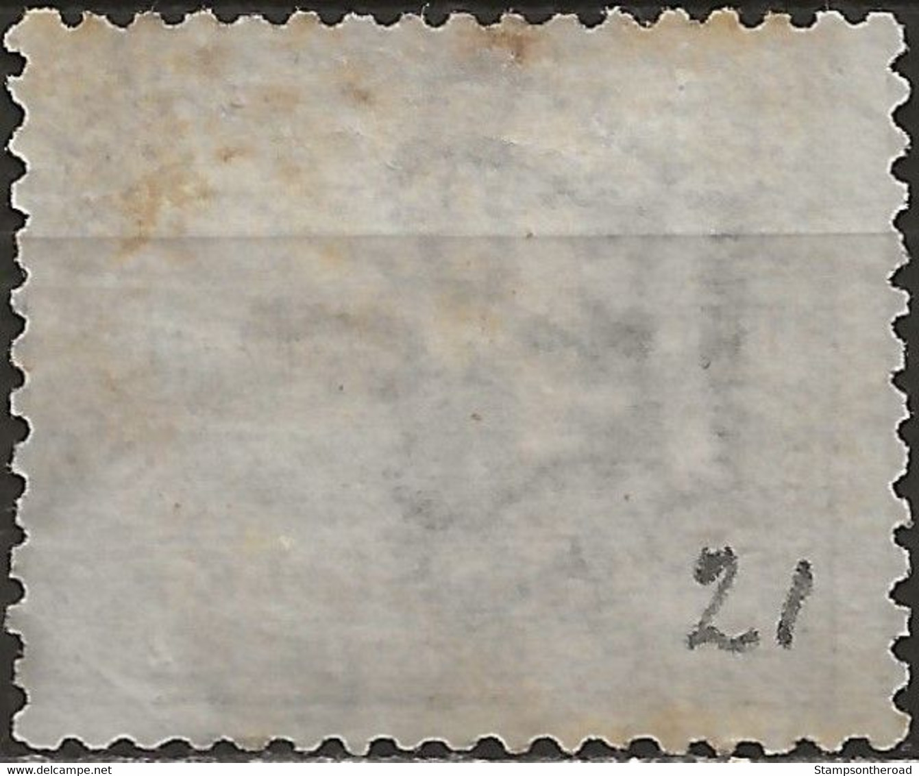 SM21U - San Marino 1892/94, Sassone Nr. 21, 2 Lire Bruno Su Arancio, Usato Per Posta - Usados