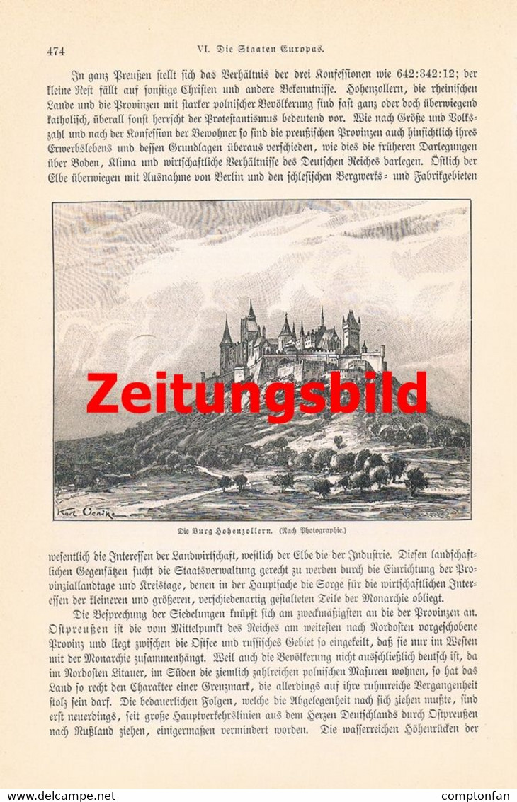 A102 1320 Oenike Königreich Preußen Berlin Reichstagsgebäude Artikel / Bilder 1894 !! - 4. 1789-1914