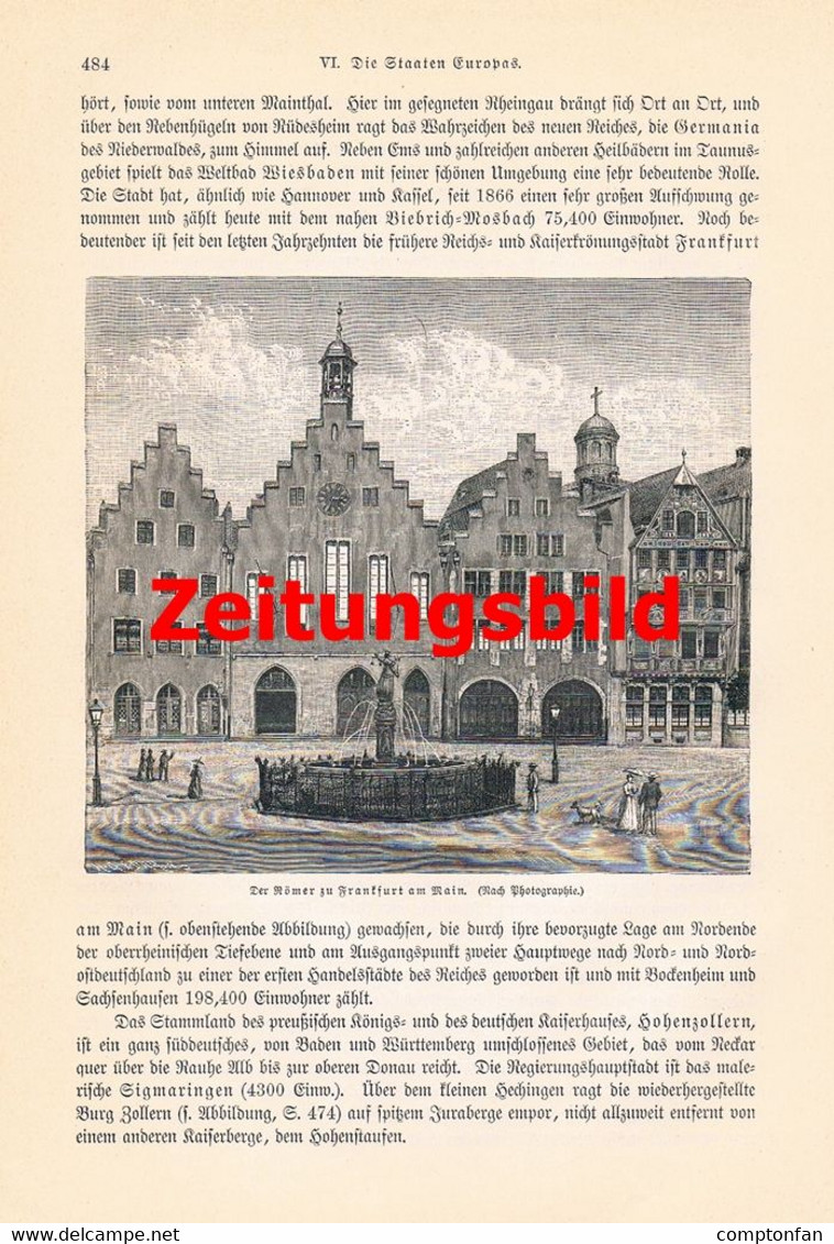 A102 1320 Oenike Königreich Preußen Berlin Reichstagsgebäude Artikel / Bilder 1894 !! - 4. 1789-1914