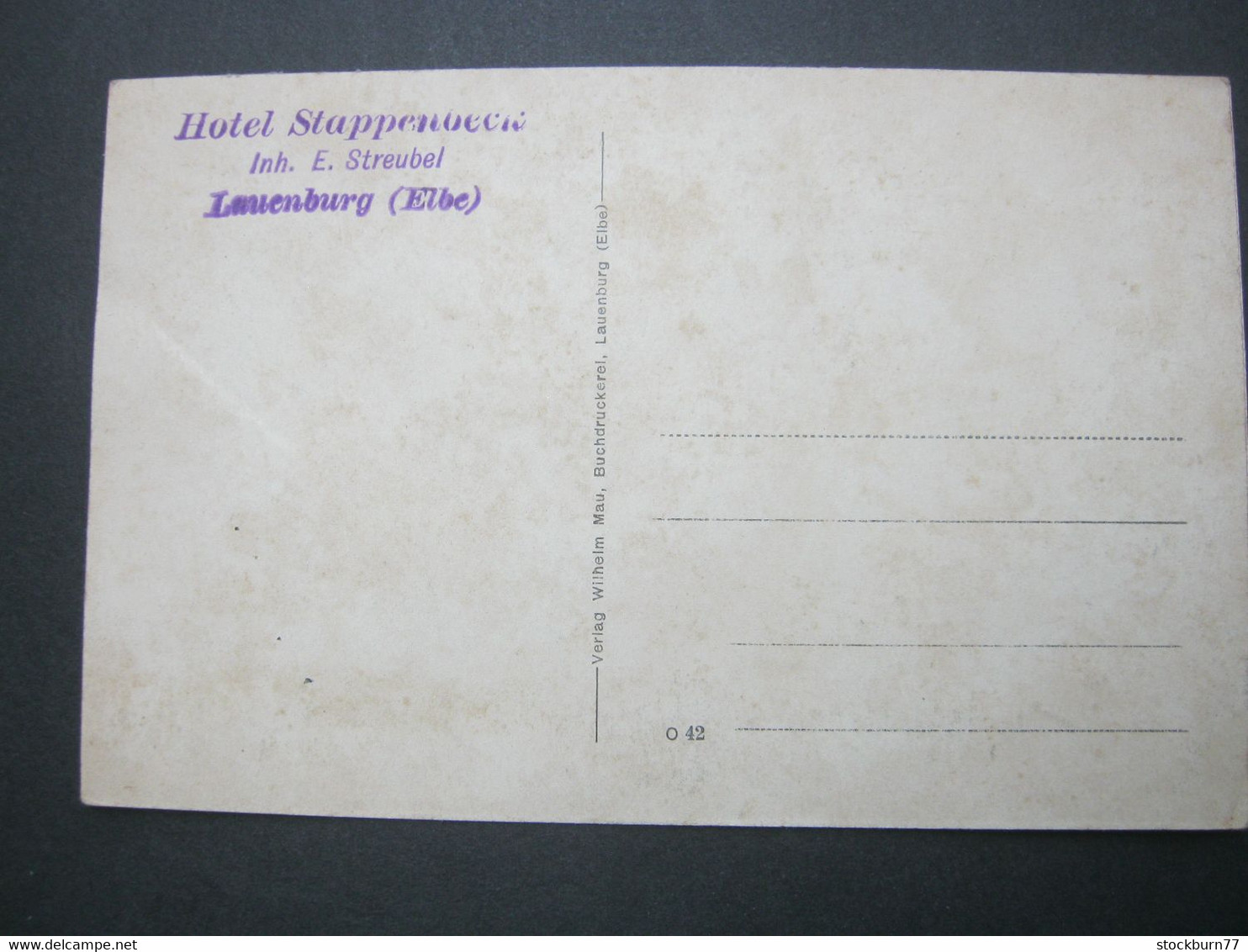 LAUENBURG , Hotel Stappenbeck  ,  Schöne Karte  Um 1910 , Leichte Feuchtigkeitswellungen - Lauenburg