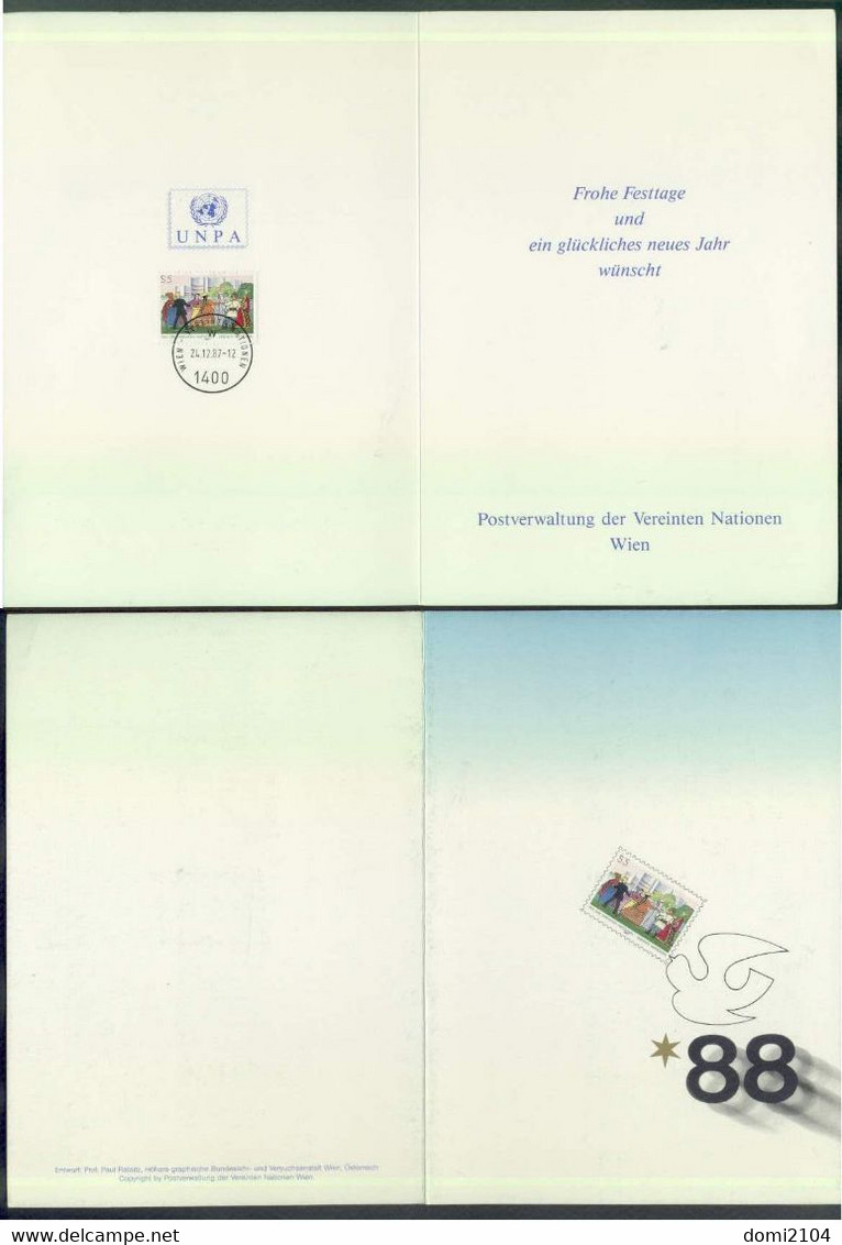 UNO Wien Jahresgabe 1987 Der Postverwaltung, #75 Reigen - Cartas & Documentos