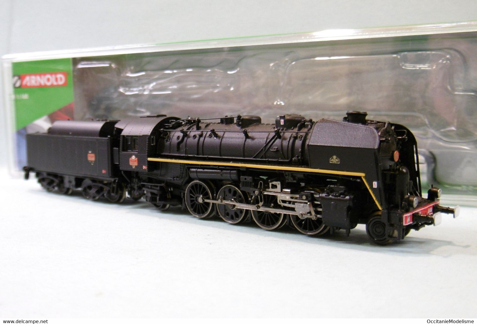 Arnold - Locomotive Vapeur 141 R 840 Fuel Noir SNCF Réf. HN2484 Neuf NBO N 1/160 - Locomotieven