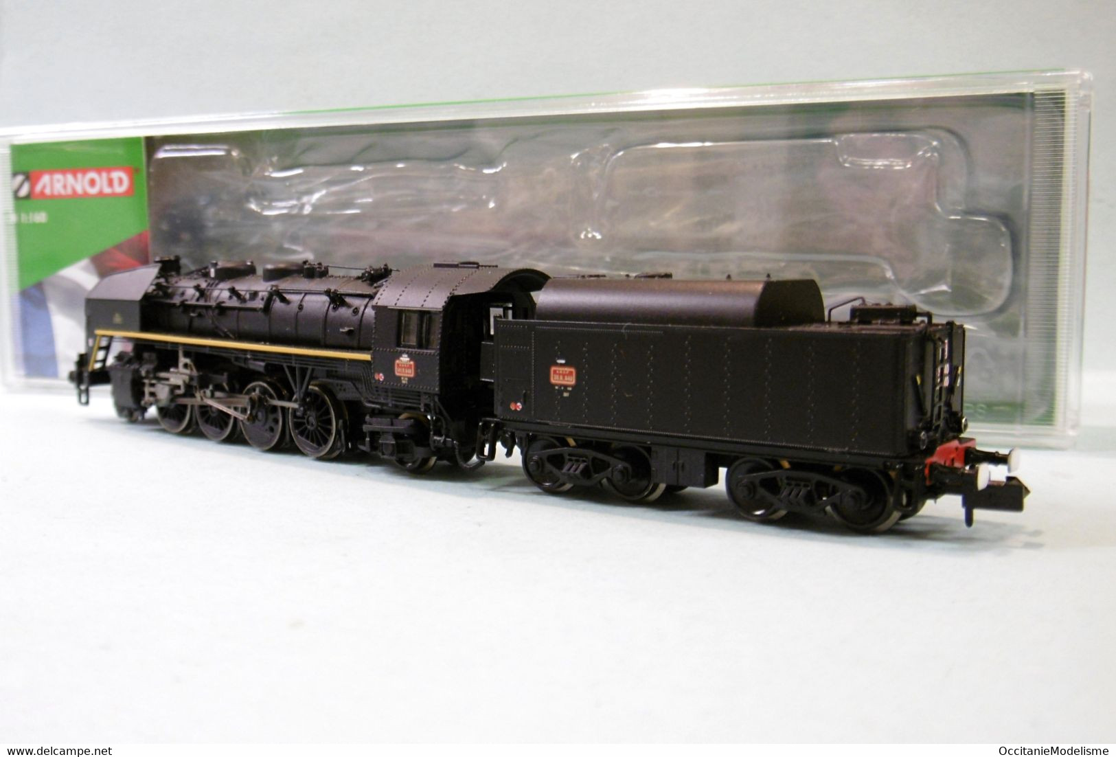 Arnold - Locomotive Vapeur 141 R 840 Fuel Noir SNCF Réf. HN2484 Neuf NBO N 1/160 - Locomotive