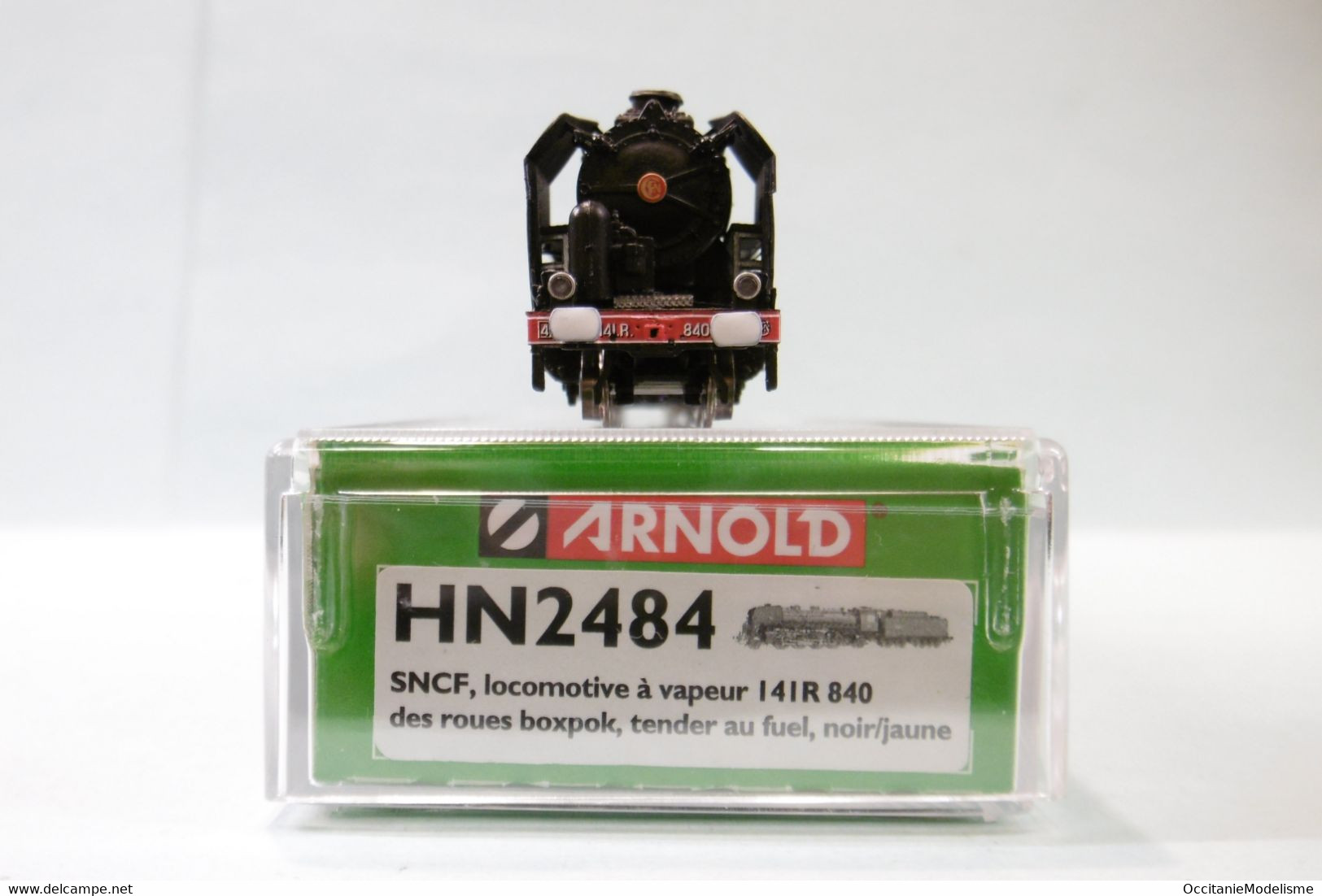 Arnold - Locomotive vapeur 141 R 840 Fuel noir SNCF réf. HN2484 Neuf NBO N 1/160