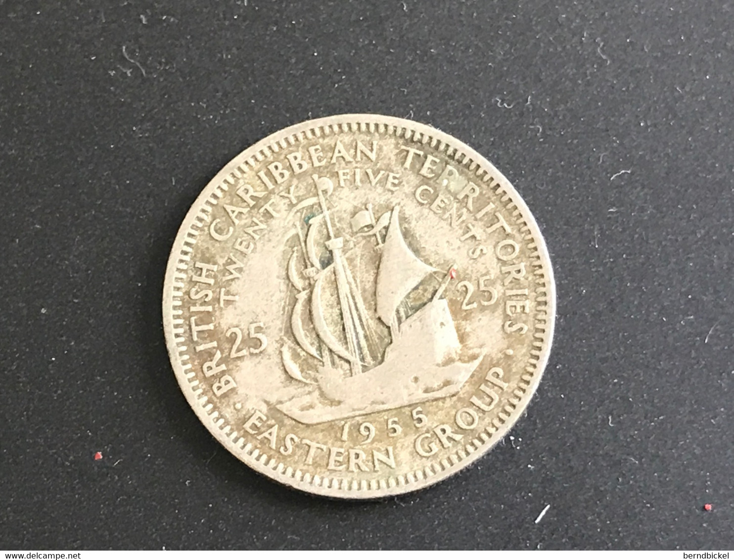 Münze Münzen Umlaufmünze Ostkaribische Territorien 25 Cents 1955 - Caribe Británica (Territorios Del)