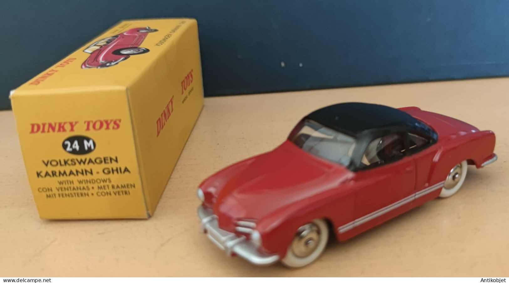 Volkswagen Karmann GHIA Rouge Meccano Dinky Toys 1:43 - L'Intrépide