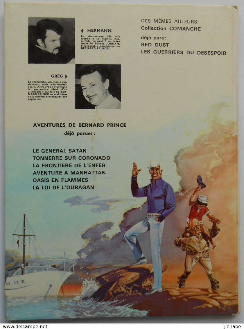 Bernard Prince La Loi De L'Ouragan Edition Originale De 1973 Par HERMANN Et GREG - Bernard Prince