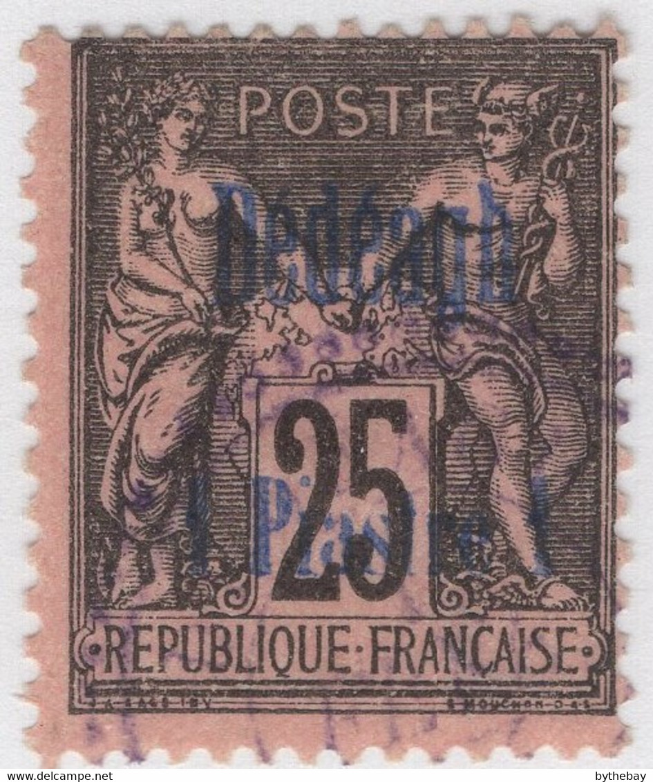 French Offices Dedeagh 1893-1900 Used Sc 5 25c Peace And Commerce - Oblitérés