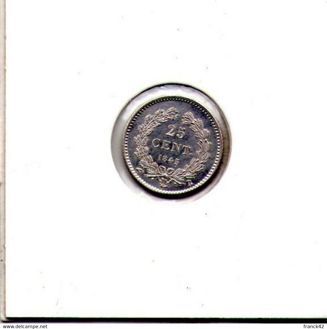 France. Louis Philippe. 25c 1845 B - 25 Centimes