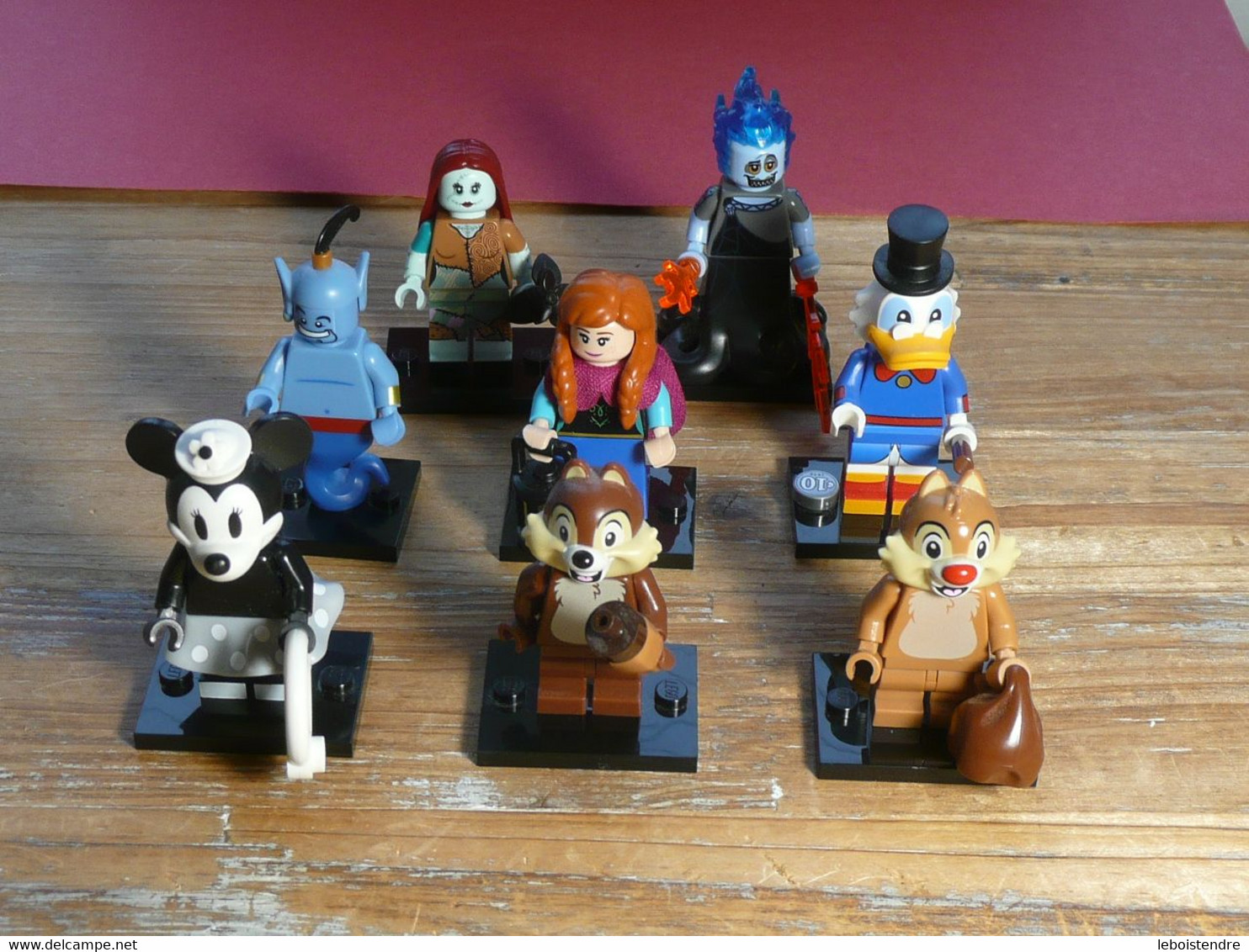 LOT 8 FIGURINE LEGO DISNEY SERIE 1 ET 2 DE 71024 ET 71012 MINNIE ANNA PICSOU GENIE  TIC ET TAC HADES SALLY NIGHTMARE - Figures