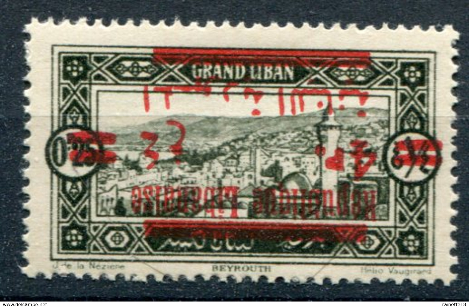 Grand Liban       119 A **     Surcharge Renversée - Neufs