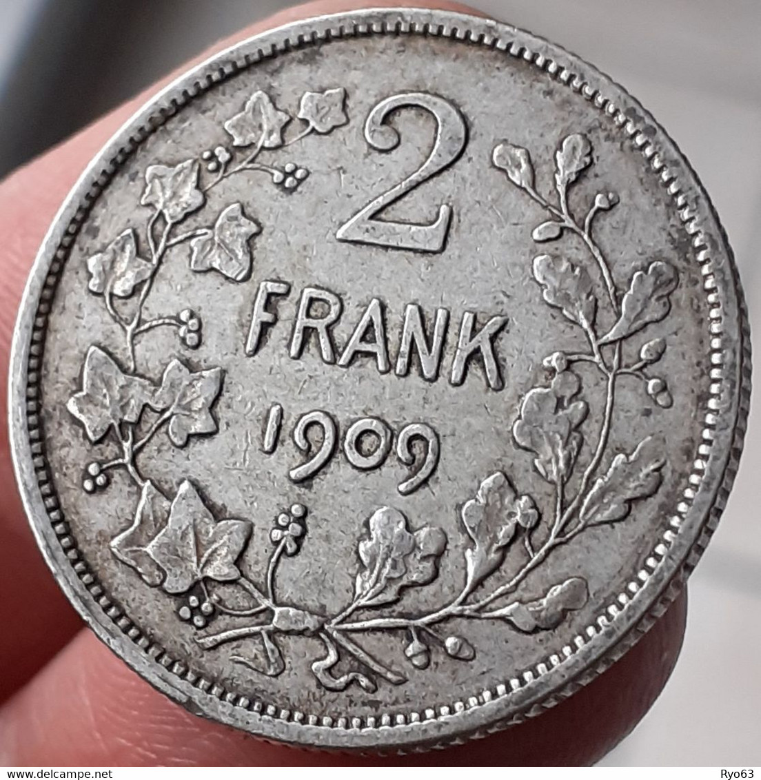 Monnaie 2 Frank 1909 Léopold II SUP - 2 Francs