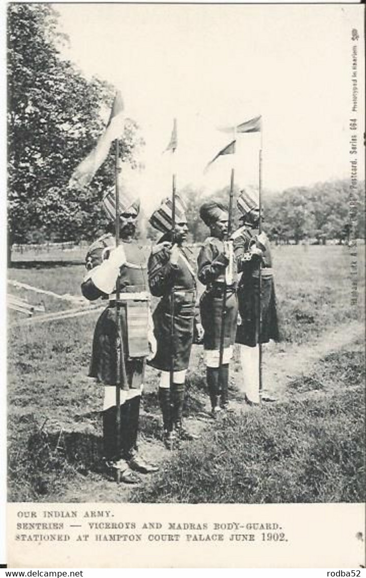 CPA NEPAL Our Indian Army Raphael Tuck Sentries Viceroys And Madras Stationed At Hampton Court Palace June 1902 - Nepal