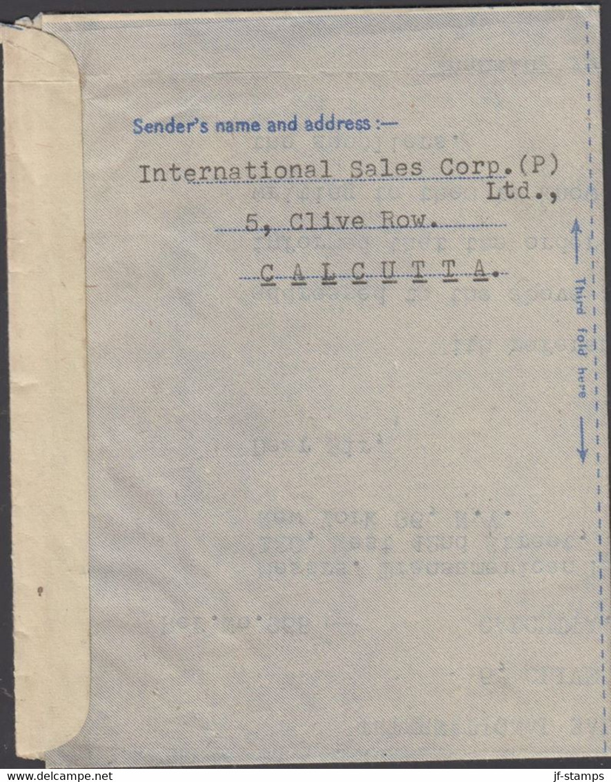 1963. INDIA. AEROGRAMME 50 NP AIR PLANE + 25 NP. Dated 27. 6. 63 To USA.  - JF427522 - Other & Unclassified