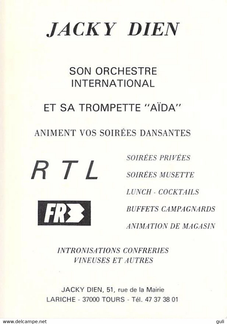 37] Indre Et Loire > LARICHE TOURS  La Riche Jacky DIEN  Et Sa Trompette AÏDA (musique Orchestre ) * PRIX FIXE - La Riche