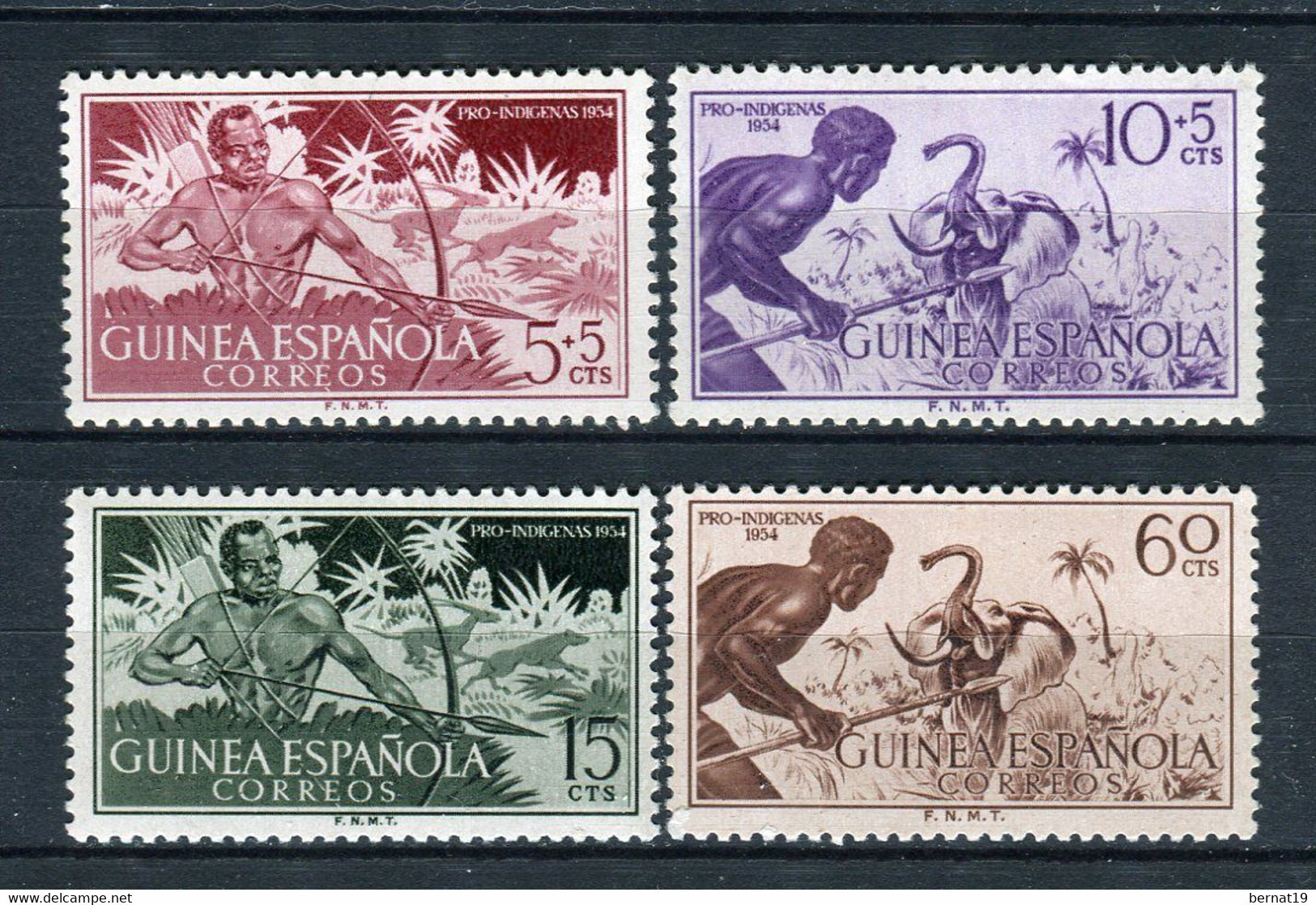 Guinea Española 1954. Edifil 334-37 X 2 ** MNH. - Guinea Española